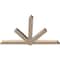 Ekena Millwork Kennewick Smooth Timber Gable Bracket, Douglas Fir, 84"W x 53"H x 3 1/2"D x 5 1/2"F, 15/12 Pitch GBW084X53X0406KEN00SDF - alternate 5